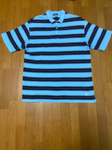 NAUTICA 스카이블루 스트라이프 피케 셔츠