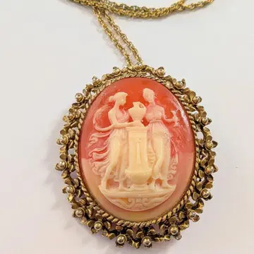 호베 빈티지 카메오 브로치