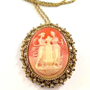 호베 빈티지 카메오 브로치