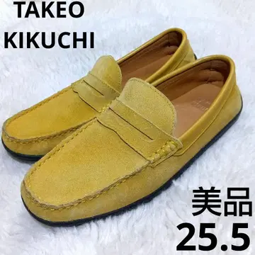 새상품급 다케오 키쿠치 카멜 스웨이드 로퍼 25.5