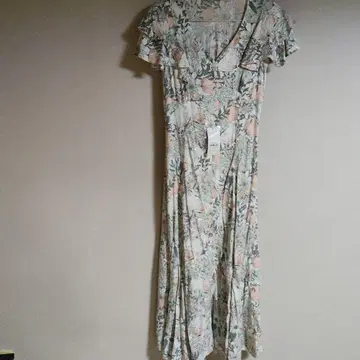 rienda 아이보리 플라워 프린트 원피스 M