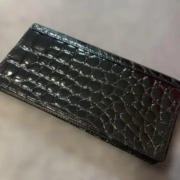 새상품급 크로코 지갑 샤이닝 정품 엑조틱 얇은 타입