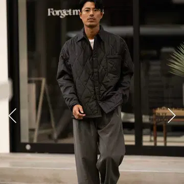 AMUY TRYSBAY 스플릿 웨이브 퀼팅 셔츠 자켓