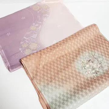 (0807) 오비 장식 천 2점 묶음 판매 기모노 일본 의류 잡화