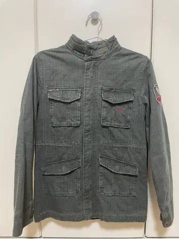 Billabong 그레이 밀리터리 자켓