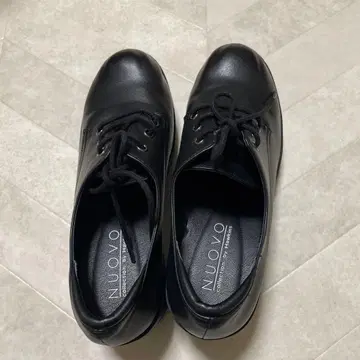 NUOVO 블랙 레이스업 슈즈 XL 24.5 25 와이드 힐