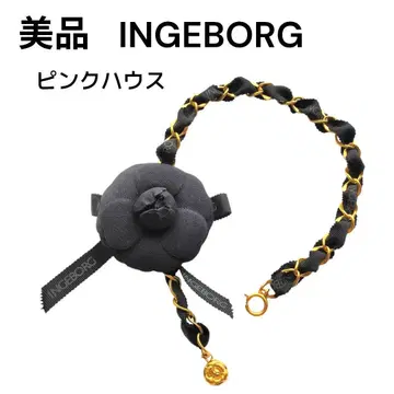 잉게보그 까멜리아 코사지 참 금 체인 핑크하우스