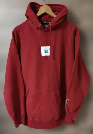 새상품급 FAT 버건디 컬러 풀오버 후드티 SKINNY (L)