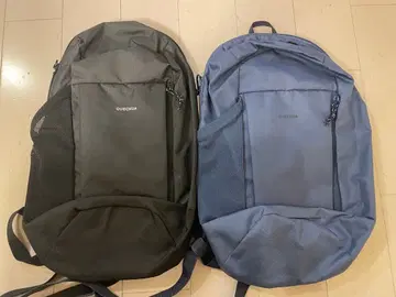 QUECHUA (케슈아) 하이킹 백팩 블랙, 파랑 2개 세트