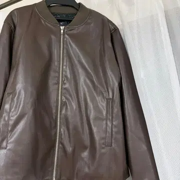 브라운 가죽 자켓 LL 사이즈
