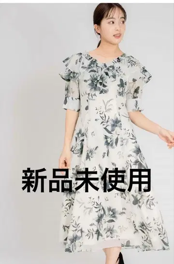 [미사용 새상품] Noela 노엘라 프릴 플라워 원피스 S 사이즈 그레이