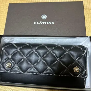 CLATHAS 퀼팅 장지갑 블랙
