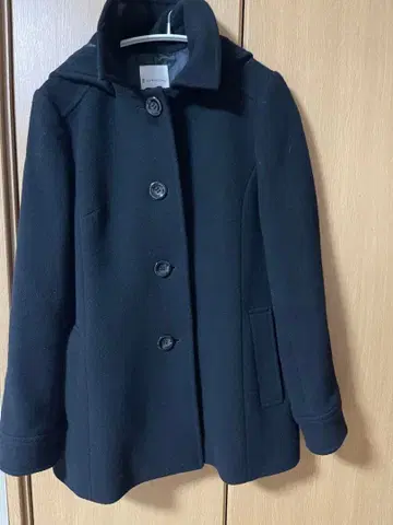 KUMIKYOKU 블랙 울 코트 사이즈 2