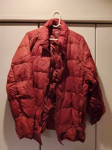 새상품급 울트라 라이트 다운 자켓/3D 컷 오렌지 XL