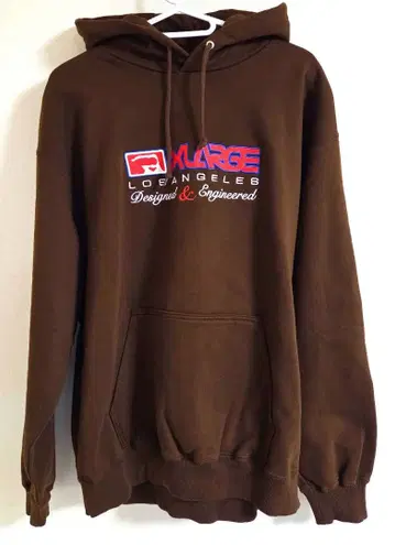 새상품 X-LARGE 브라운 후드티 M