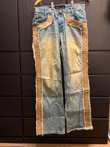 핑크 리베르타 y2k 헤이세이 갸루 남자 에그 프린지 데님 팬츠