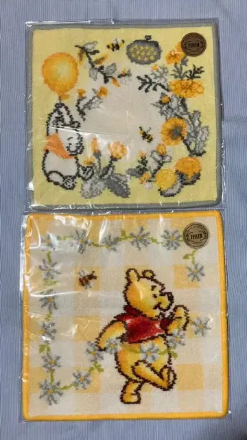 푸우 디즈니 페이 손수건 2개