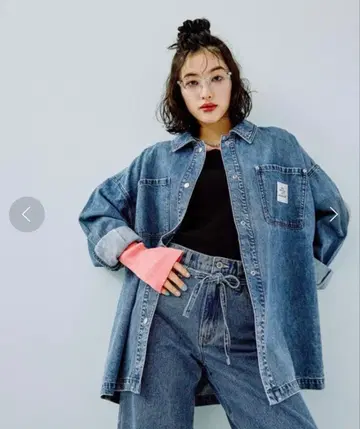 새상품 LEPSIM 렙심 BIG 데님 셔츠 데님