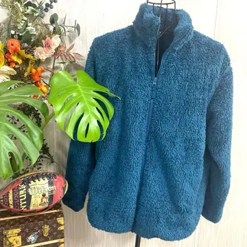 UNIQLO 새상품급 퍼 플리스 풀 지퍼 자켓 다크 블루 XL 남성용