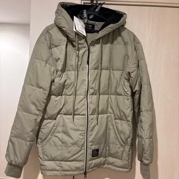 TAION 후드 부착 다운 자켓 그레이 남성용