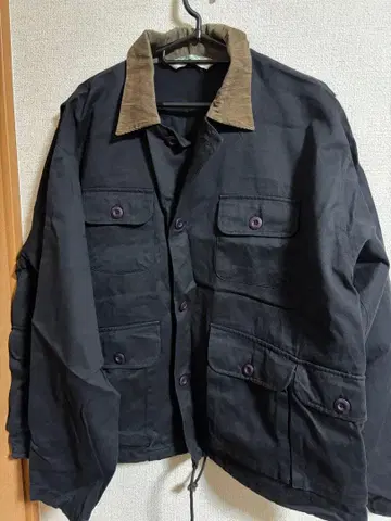 블랙 코듀로이 옷깃 자켓