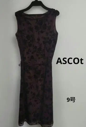 퍼플 플라워 프린트 슬리브리스 원피스 (벨로아) [ 도쿄 스타일 ] 9호