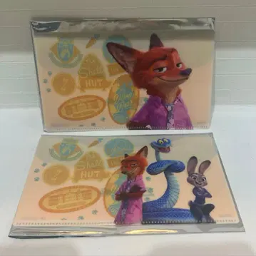 주토피아 카페 예약 특전 닉 주디 게리 2종 세트