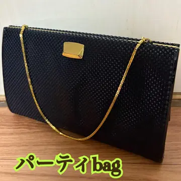 블랙 골드 체인 파티 클러치백 새상품급