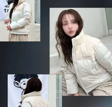 Calvin Klein 베이지 다운 자켓 L 정품!!
