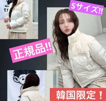 캘빈 클라인 베이지 다운 자켓 S 정품!!