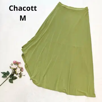 차코트 플레어 롱 스커트 A라인 비대칭 댄스 일본제 M