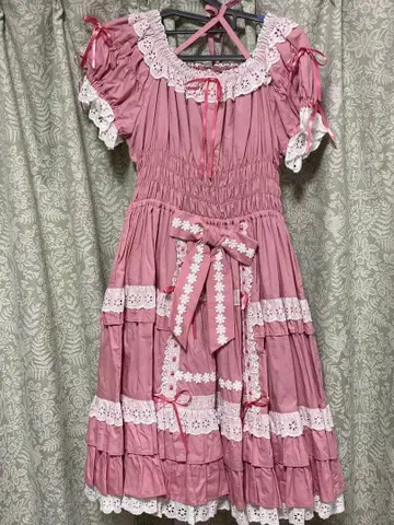 꽃 레이스 셔링 원피스