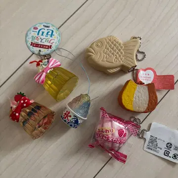 간식 디저트계 스퀴즈 키링 세트