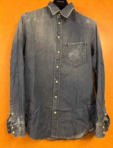 D&G 다크 블루 데님 버튼업 셔츠