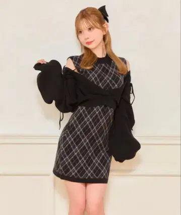 apres jour 레이어드 스타일 니트 원피스 S 사이즈