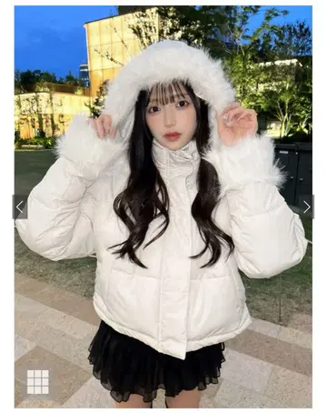 [ GRL ] 후드 부착 퍼 다운 자켓(kd81)