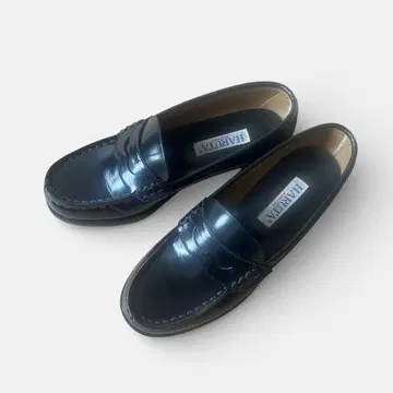 [ 시착만 한 새상품급 ] HARUTA 블랙 가죽 로퍼 23cmEEE