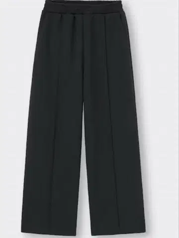 GU 더블 페이스 와이드 팬츠 GA+E 블랙 XXL 빅 사이즈