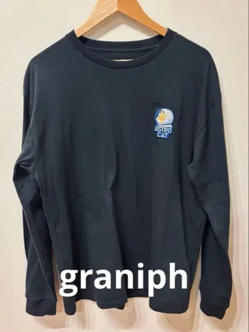 [ 새상품 ] graniph ASTRO CAT 블랙 롱T L 사이즈