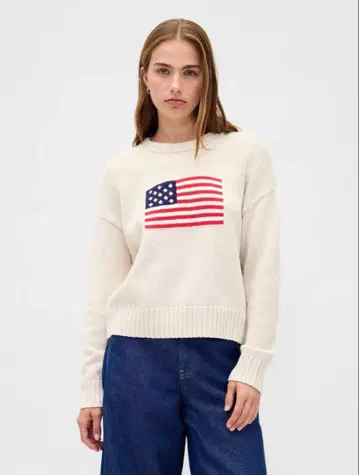 GAP 미국 성조기 자수 니트 스웨터