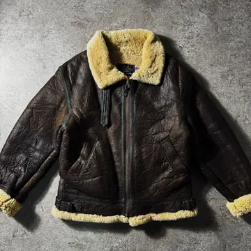 [ 초레어 ] 명작 90s 리얼 무스탕 B-3 가죽 자켓