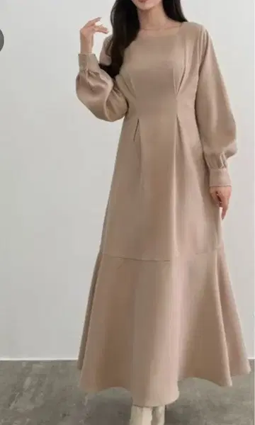 [ 새상품 ] 택 포함 CENEA 백 레이스업 스퀘어넥 원피스