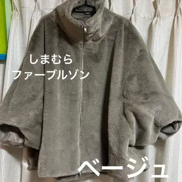 시마무라 (hideka) 여성용 지퍼 퍼 블루종 M 사이즈