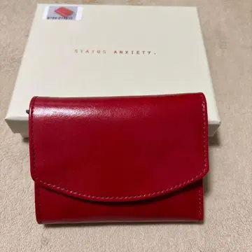 STATUS ANXIETY 레드 3단 폴더형 지갑