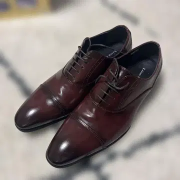 라임 가든 스트레이트 팁 가죽 신발 레더 슈즈 브라운