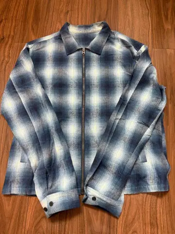 Kinema 옴브레 체크 지퍼 셔츠