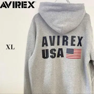 AVIREX U.S.A. 그레이 후드티 XL
