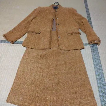 브라운 트위드 정장 세트