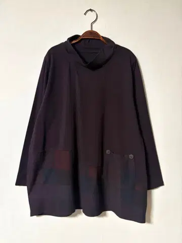 튜닉 원피스 퍼플 루즈핏 체형 커버