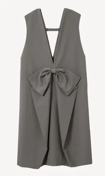 거의 새상품 mureil 뮤베일 그레이 리본 베스트 원피스